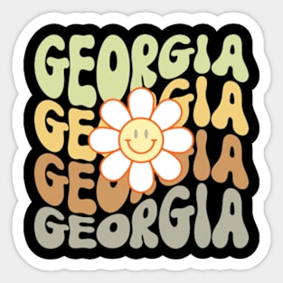 Georgia Groovy Daisy Travel Wanderlust State Sticker